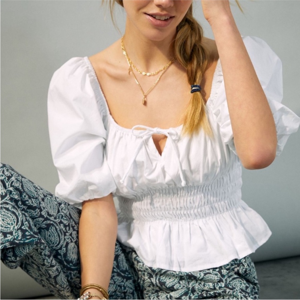 Faithfull the Brand White Venetia Top. M